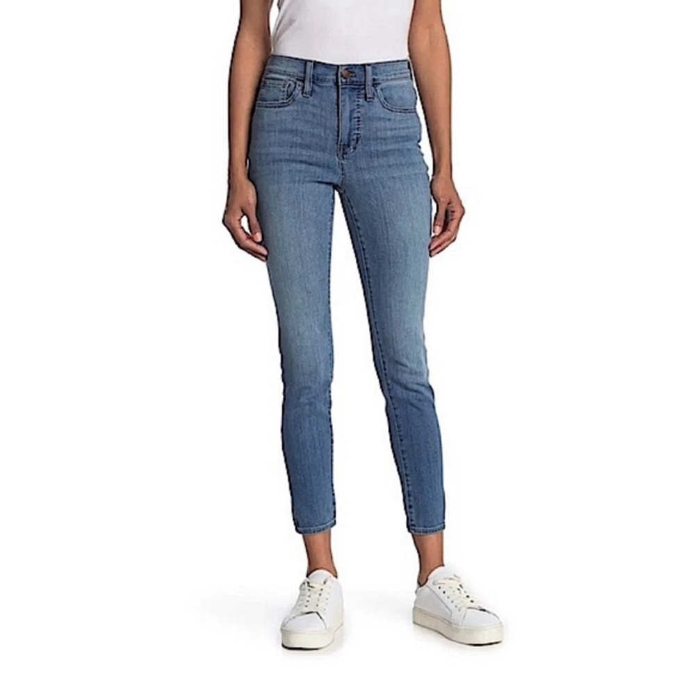 Madewell Midrise Medium Wash Skinny Ankle Jeans